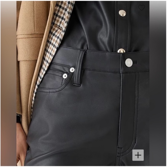 J. Crew Faux Leather Wide-Leg Pant - Picture 6 of 11